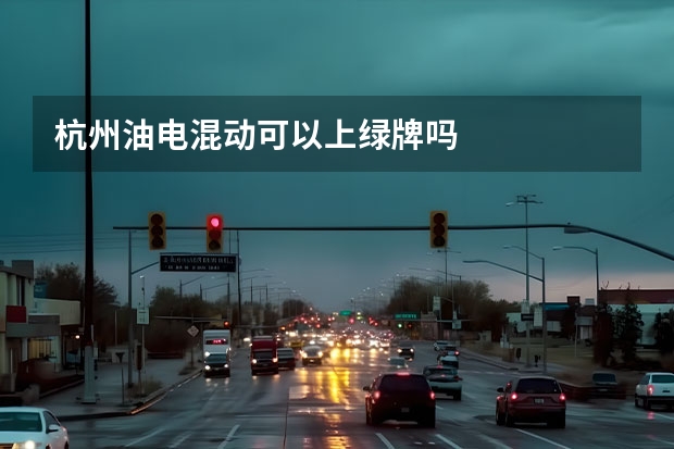 杭州油电混动可以上绿牌吗