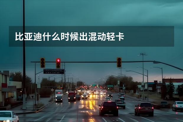 比亚迪什么时候出混动轻卡