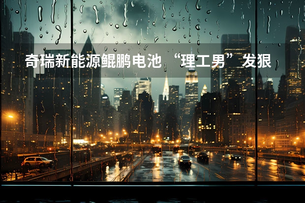 奇瑞新能源鲲鹏电池 “理工男”发狠了？一文看懂奇瑞新能源