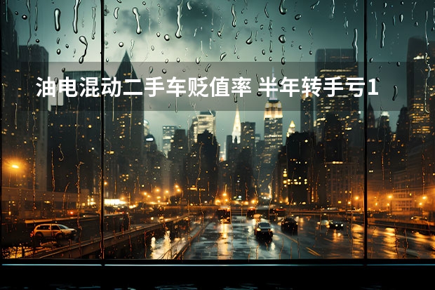 油电混动二手车贬值率 半年转手亏10万？关于新能源二手车的