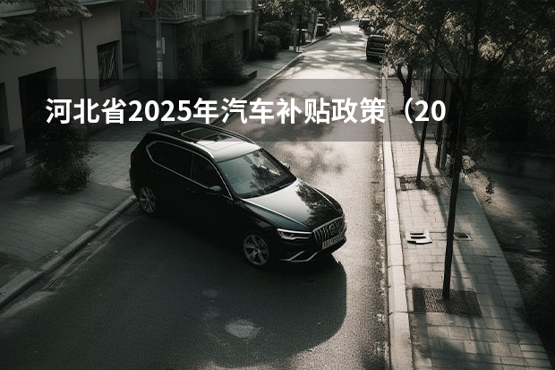 河北省2025年汽车补贴政策（2025新能源汽车补贴政策）
