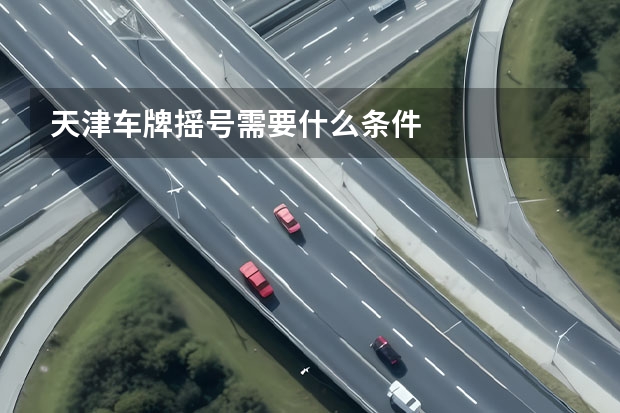 天津车牌摇号需要什么条件