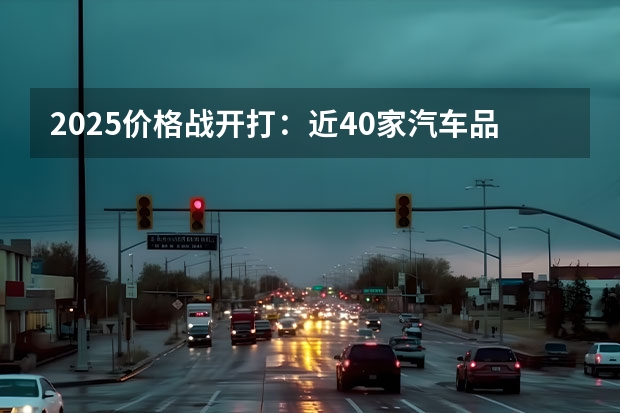 2025价格战开打：近40家汽车品牌降价，最高降幅十几万 急了！2025首月19家车企开打价格战，有车企直降18万