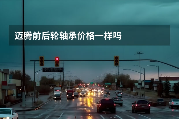 迈腾前后轮轴承价格一样吗