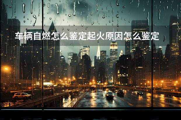 车辆自燃怎么鉴定起火原因怎么鉴定