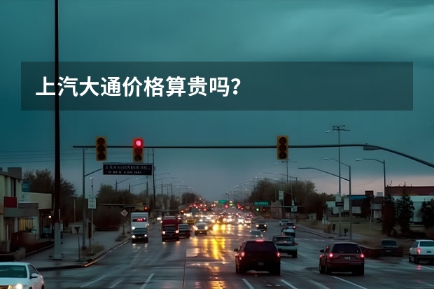 上汽大通价格算贵吗？