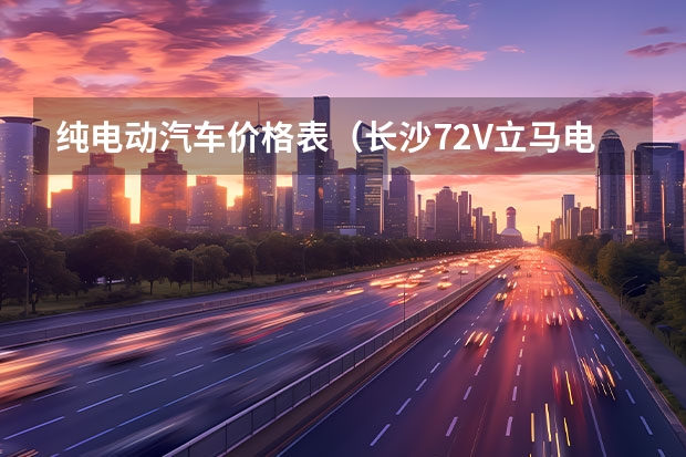 纯电动汽车价格表（长沙72V立马电动车的具体价格?）