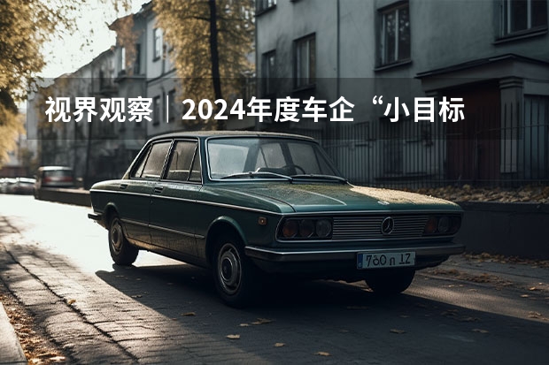 视界观察｜2024年度车企“小目标”，销量翻番或可期？ 1.1-1.7理想汽车周销量0.43万辆 2024年挑战80万辆目标